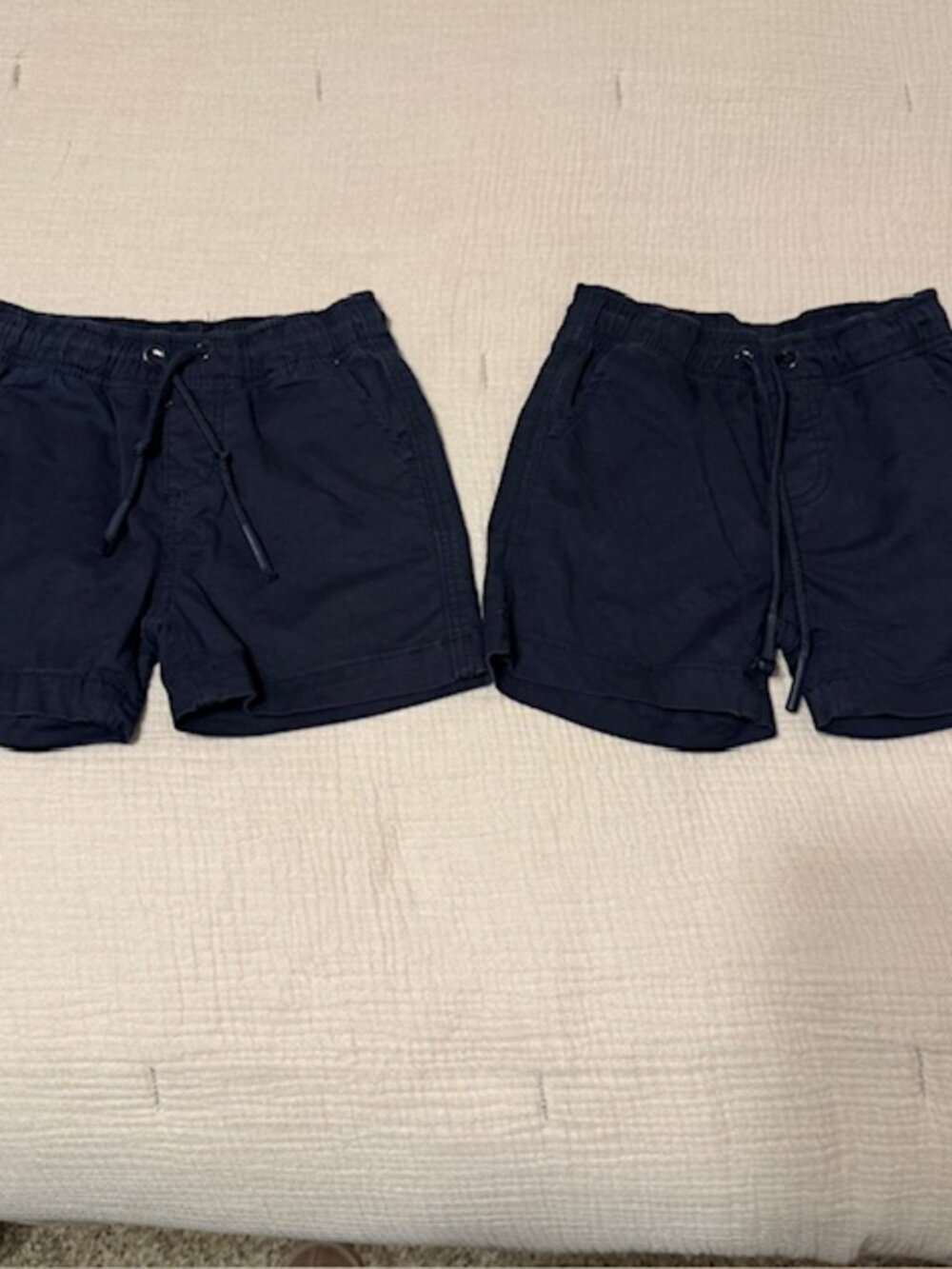 Little Bipsy Two Toddler Boys Navy Drawstring Uniform Shorts, Size 5T-6T